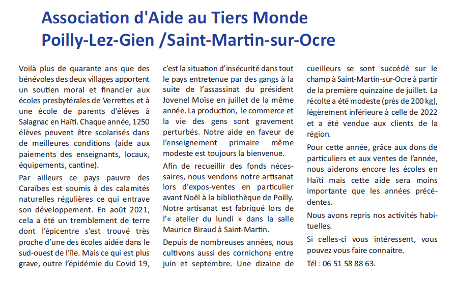 Aide tiers monde