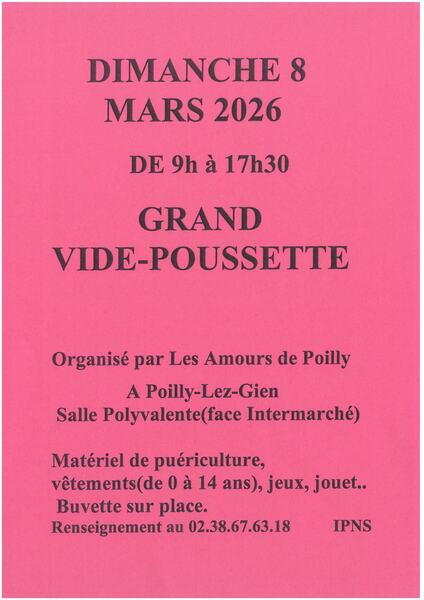 vide poussette 26